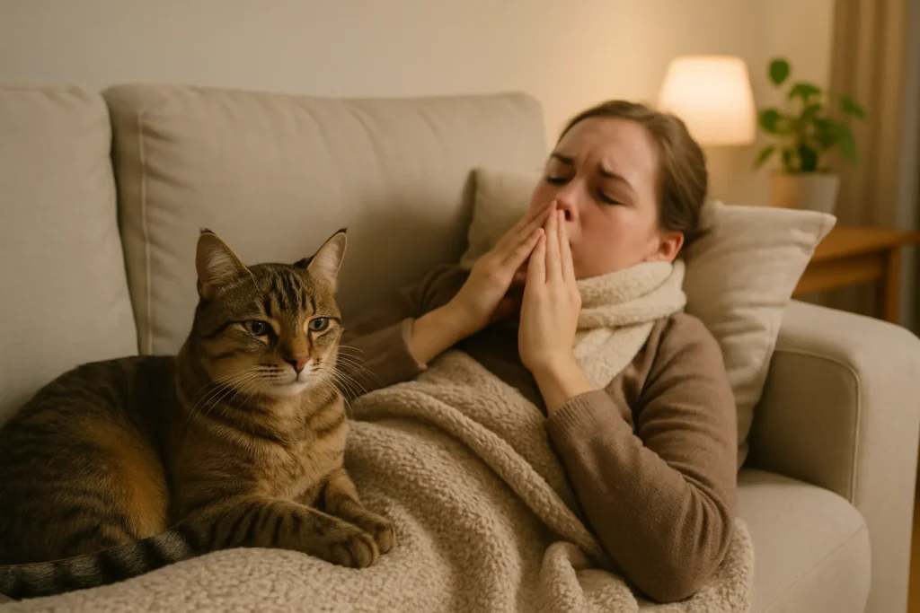 can cats catch human colds