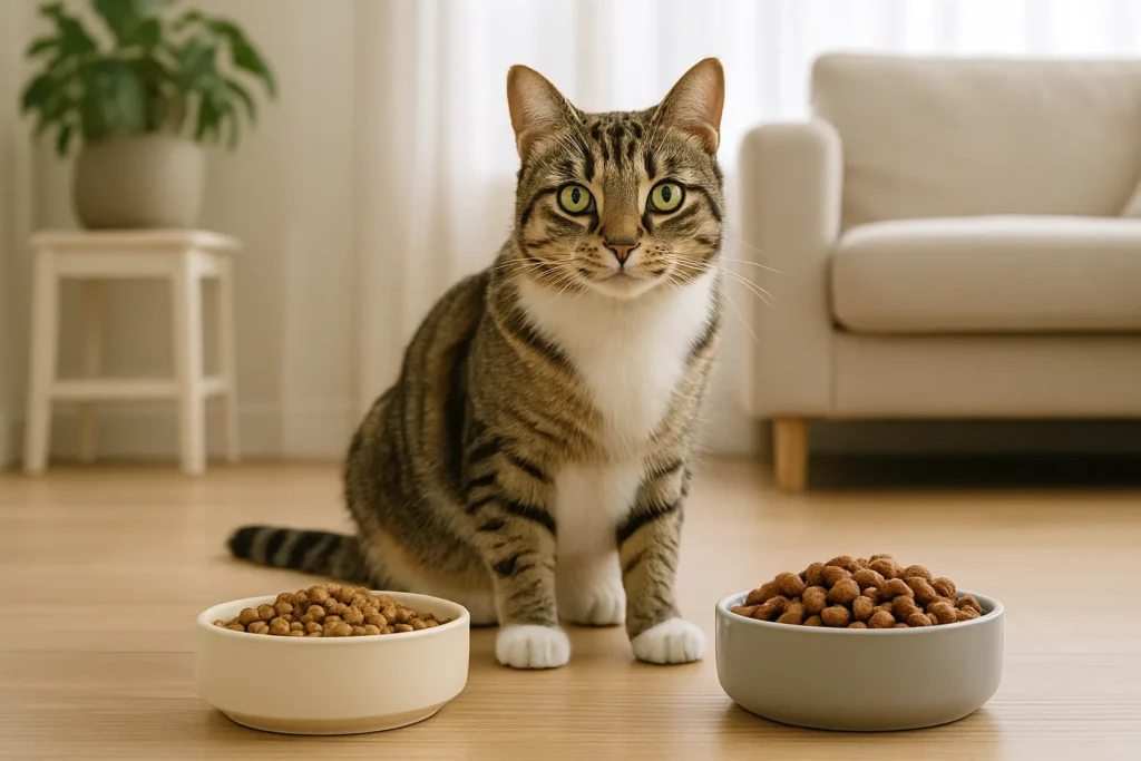 can you give cats dog food