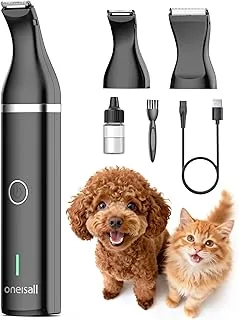 oneisall Dog Paw Trimmer, Small Dog Clippers with Double Blades (Black)