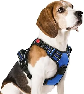 rabbitgoo Three-Buckle Harness rabbitgoo Dog Harness with 3 Buckles, Front and Back Clips, Handle and Reflective Details