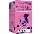 Nutramax Proviable Probiotics + Prebiotics, for Dogs & Cats, Capsules, 80ct | Probiotics and Prebiotics for Cats and Dogs, Daily Gut Health Support Supplement, Multiple Strains, Sprinkle on Food