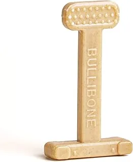 Bullibone Nylon Chew Bone Bullibone Nylon Dog Chew Toy for Aggressive Chewers - Dental Hygiene Bone with Peanut Butter Flavor, Durable Tough Chew Toys for Small Dogs, Indestructible Dog Bone - Single